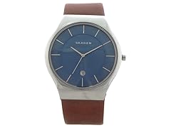 Skagen SKW6160 Grenen Men's Leather Strap Watch
