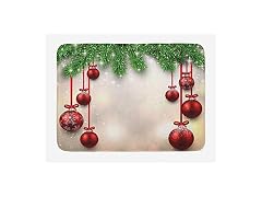 Ambesonne Christmas Bath Mat, Xmas Tradi