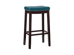 Linon Claridge 30" Bar Stool in Blue