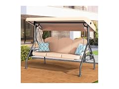 ZZW 3 Seat Outdoor Porch Patio Swing with Stand - Your Choice