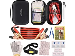 Car Emergency Kit with Battery Jumper Cables