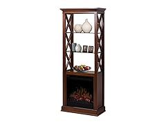 Seabert Bookshelf Fireplace with Glass