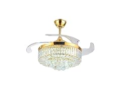 OUKANING Fandelier Crystal Retractable