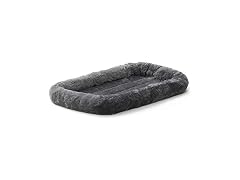 MidWest Homes for Pets XS Dog Bed - Gray Faux Fur Bolster