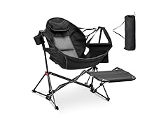 Ainfox Hammock Camping Chair with Footrest, Foldable Portable Rocking Chairs for Adults