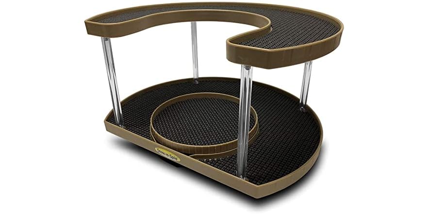 2 Tier Turntable Rack Organizer