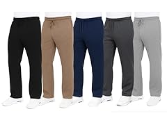3Pk Mens Heayweight Fleece-Lined Sweatpants