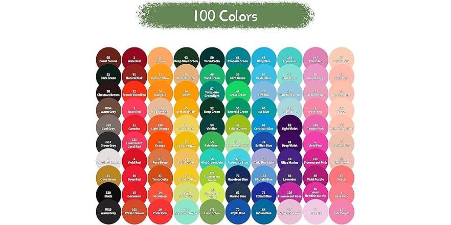 YASNAY Alcohol Markers, 100 Colors