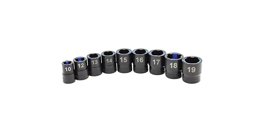 MichaelPro 9Pc Oxide Cushion Grip Sockets