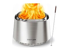 East Oak 29" Smokeless Fire Pit, Stainless