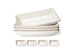Salad Plates Set of 4, 9.85" Embossed