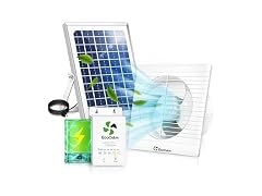 ecoCalm Solar Fan 6" with Adjustable Thermostat