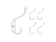 Franklin Brass 3 in. Heavy Duty (5-Pack) Coat and Hat Wall Hooks