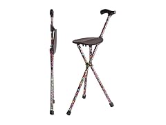 Switch Sticks Folding Cane with Seat 34in Bubbles