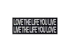 EmbTao Love The Life Live The Life Patch Funny Badge