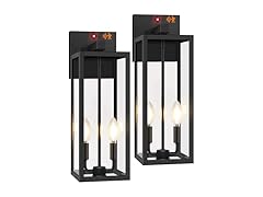 BesLowe Motion Sensor Wall Lights, 18" Black