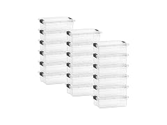 Superio Clear Storage Box with Lid, 2.3 Quart  18 Pack