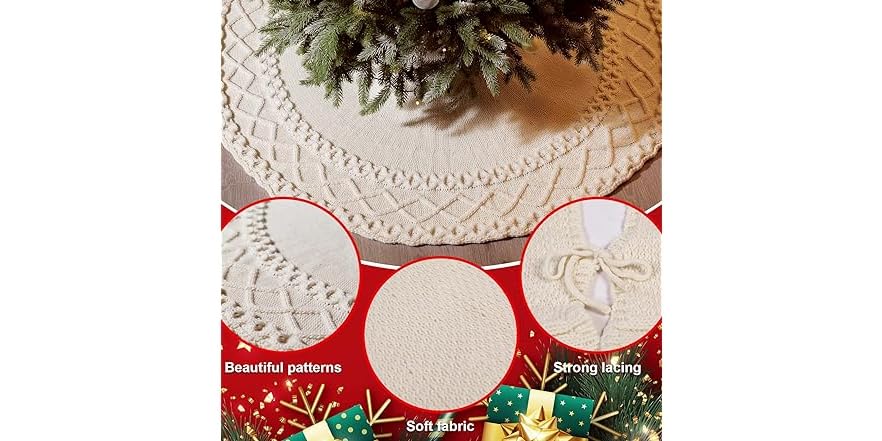 48 Christmas Knitted Tree Skirt