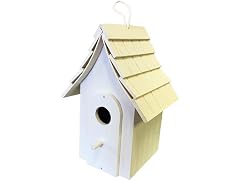 Matte White 9" Cottage Birdhouse