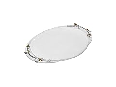 Fitz and Floyd Nature's Greeting Glass Serve Decorative Tray