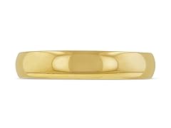 4 MM Gold Polished Men's Titanium