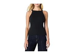 Women's Slim-Fit Stretch Rib High-Neck Tank