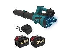 Blue 21V Quiet 6-Speed Electric Leaf Blower