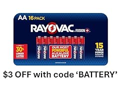 (16 PACK) Rayovac AA Fusion Premium Alkaline Batteries
