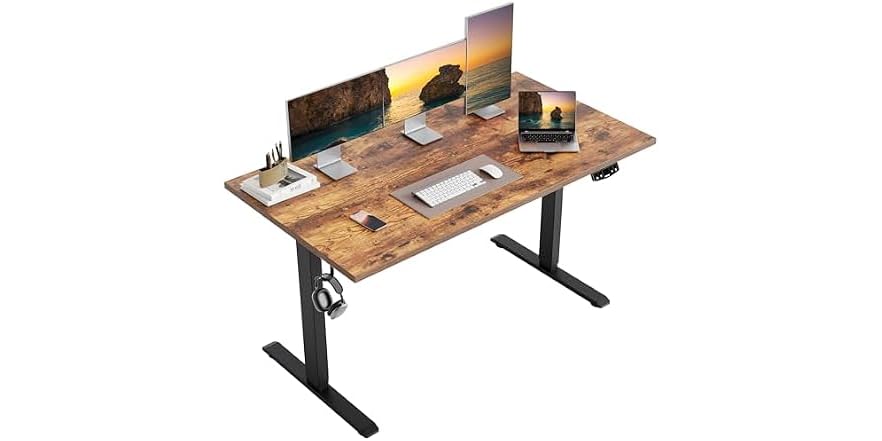 Agilestic 55x24-Inch Electric Standing Desk (Vintage Brown)