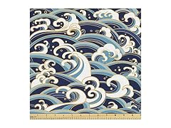 Ambesonne Nautical Fabric by The Yard