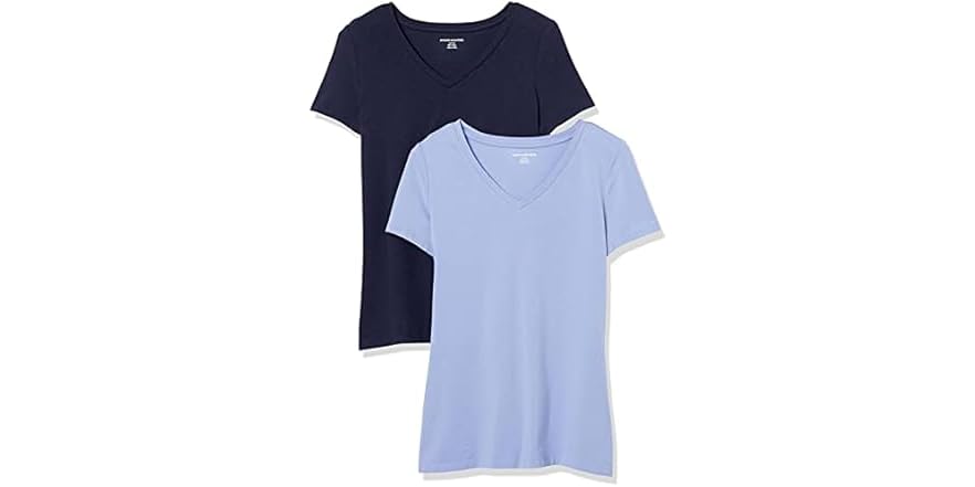 Adult classic slub v-neck tee (women's fit) 2-pack