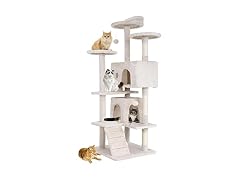 BestPet 54" Cat Tree Tower, Beige