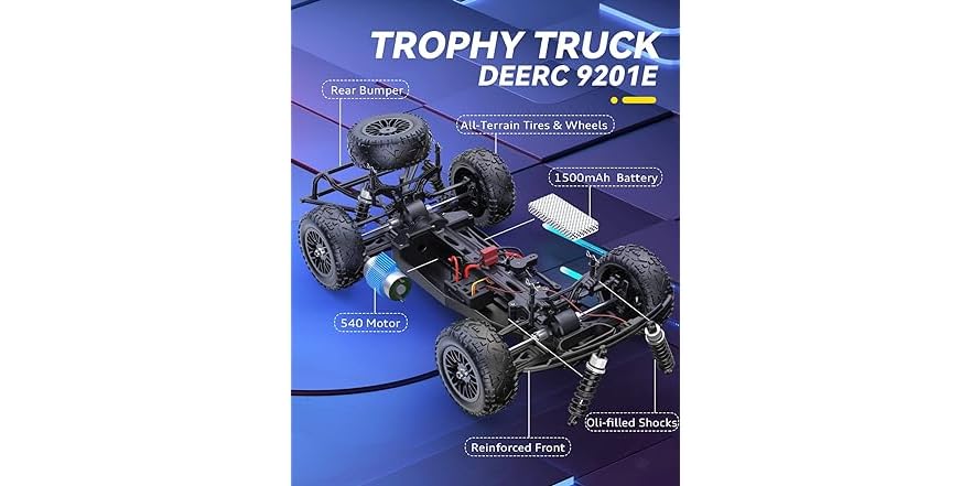 DEERC 1:10 Large Remote Control Truck
