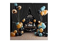 Gallety 10FT x 10F Black Backdrop