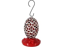 Sunnydaze Mosaic Glass Flower Hummingbird Feeder