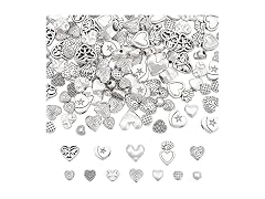 UNICRAFTALE 120Pcs 12 Styles Tibetan Heart Beads