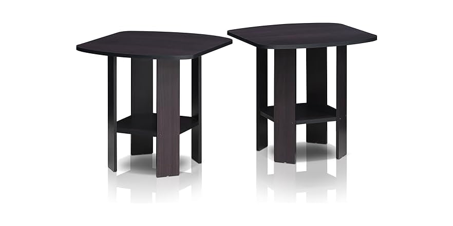 FURINNO Simple Design End Table, 2-Pack