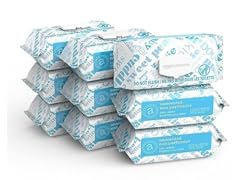 720 CT Amazon Elements Baby Wipes, Unscented, White
