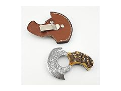 Vetus Skinning Knife Ram Damascus Steel