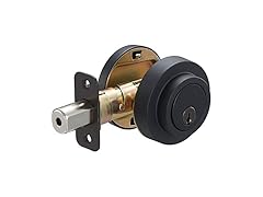 Amazon Basics Contemporary Round Deadbolt Black