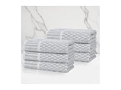 Superior 6PC Juno Hand Towels, Denim Blue