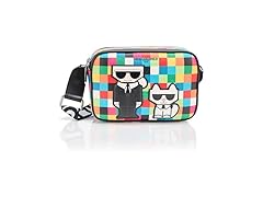 KARL LAGERFELD Paris Crossbody, White/Black Multi