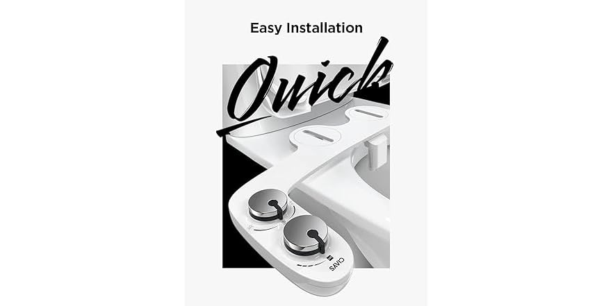 Ciays Toliet Seat Attachment, Self-Cleaning Dual Nozzles, Non-Electric Bidet Attachment For Sanitary And Feminine Wash, Ultra-Slim Bidets, Sliver/ White : Buy Online At Best Price In KSA - Souq Is Now - View #2