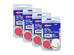 Avery Metal Rim Key Tags with String