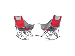 SUNNYFEEL Red 2pk Rocking Camping Chair