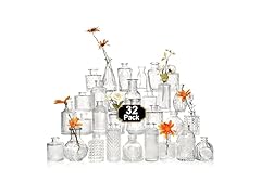 Arme 32 piece clear bud vases