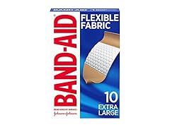 BAND-AID Flexible Fabric Bandages XL, 10 Ct
