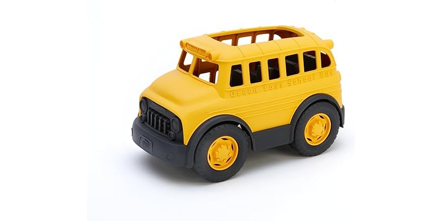 Green Toys Scuolabus Riciclato – Giocattolo Eco-Sostenibile In Plastica 100% Riciclata, Senza BPA, Perfetto Per Bambini Da 1 Anno In Su