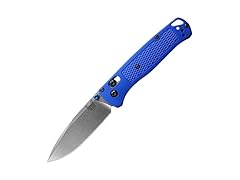 Benchmade Bugout Knife - Blue Grivory - Satin Finish