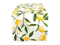 DII Lemon Bliss Tabletop Collection, Table Runner, 14x108